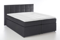 Boxspringbett Bea 140x200 cm Anthrazit H2 mit Visco-Topper