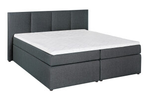 Boxspringbett KAZ Anthrazit 140x200 cm H2 mit Visco-Topper