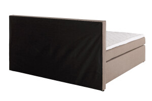 Boxspringbett KAZ Beige/grau 140x200 cm H2 mit Visco-Topper