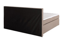 Boxspringbett KAZ Beige/grau 160x220 cm H3 mit Visco-Topper