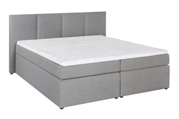 Boxspringbett KAZ Hellgrau 160x200 cm H3 mit Visco-Topper