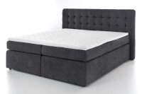 Boxspringbett Perris mit Visco-Topper Anthrazit Uni H2/H3 160x220 cm