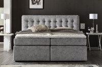 Boxspringbett Perris 180x200 cm Hellgrau H2