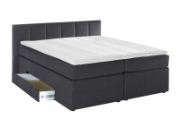 Boxspringbett Valina inkl. Visco-Topper 200x200cm mit Bettkasten Anthrazit H3