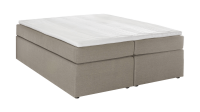 Freisteller Boxspringbett ohne Kopfteil in beige grau mit Topper