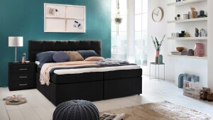 Boxspringbett Andybur mit Bettkasten und Visco Topper